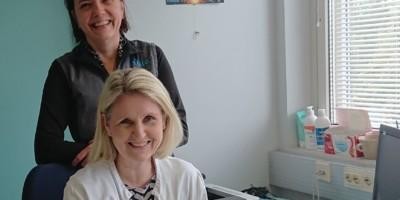 Työterveyslääkäri Minna Vinha ja työterveyshoitaja Marika Hautakoski